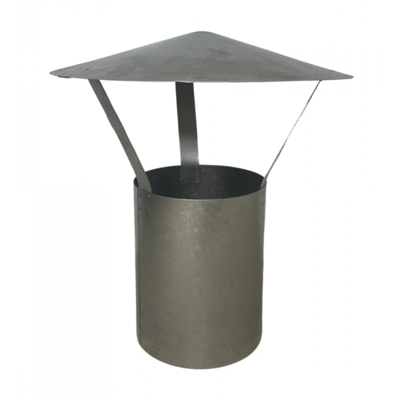Chapeau de cheminée Ø 120 mm en acier aluminé pour four à bois Chapeau de cheminée Ø 120 mm en acier aluminé pour four à bois