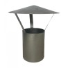 Chapeau de cheminée Ø 120 mm en acier aluminé pour four à bois 